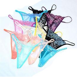 Vrouwen sexy slipjes tangas kanten transparante sexy g-strings en string ondergoed t-pants lingerie panty opcion regia