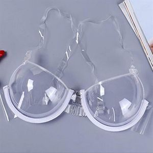 Vrouwen Sexy Push Up Lingerie Bras Ondergoed TPU PVC Transparant Clear Bh Ultra Dunne Bandjes Onzichtbare Bras285S