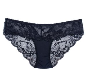 Femmes Sexy Briefs sans couture, fleur transparente ultra-mince brodée à motifs PS sous-vêtements en dentelle de coton 20206923676