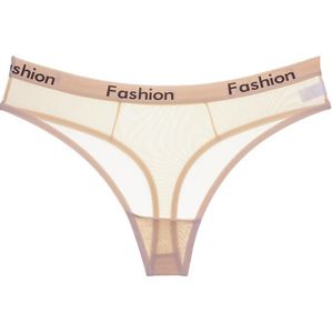 Femmes sexy string transparent g-strings imprimer lettres taille basse culotte extensible sous-vêtements mode lingerie taille moyenne grande 7 couleurs pour choisir