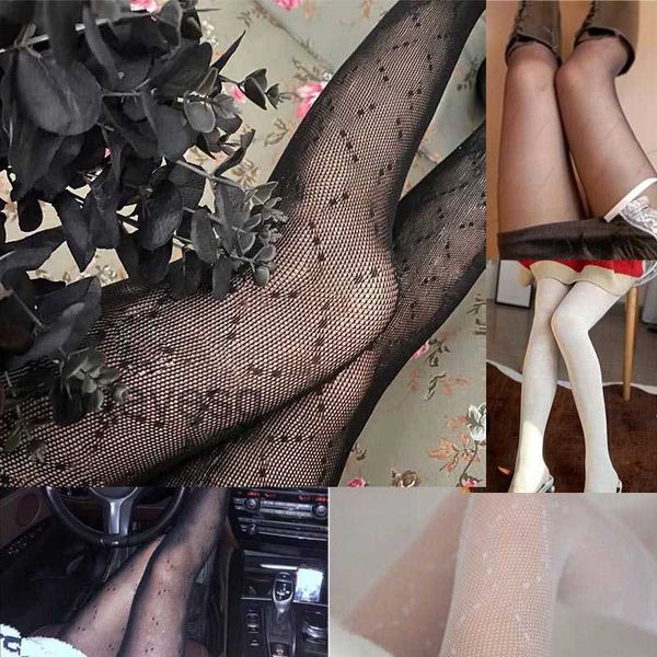 Femmes Sexy Bas Été À La Mode Dame Chaussettes Bonneterie Taille Haute Collants Cuisse Collants Ins Style Mode Lettre Imprimer Sous-Vêtements MVRA