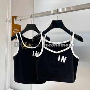 Dames Sport t-shirt Sexy Sling Tee Designer Letters Print Camis Sneldrogend Ademend Tanks Top