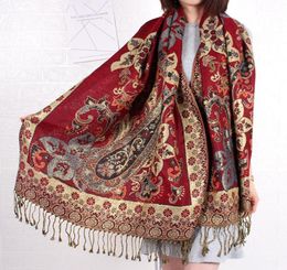 Femmes châle mode ethnique de cajou de cajou écharpe d'Espagne Long Echarpe Foulards Femme Bufandas Mujer Muslim Hijab Caps New6861181