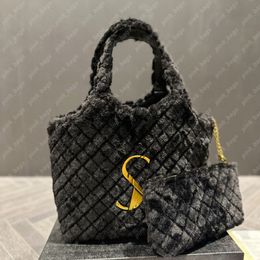 Femmes Shearling Tote Tottes floues F￩chers Hands Hands Hands Hands Designer Sac ￠ main