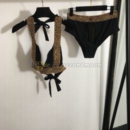 Vrouwen glanzende pailletten zwempak v nek bikini set zomer strand reizen zwemkleding mode backless badpak