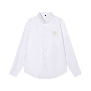 dames shirt designer shirts heren damesmode letters hart borduurwerk grafisch vest met lange mouwen casual losse effen kleurknopen jas