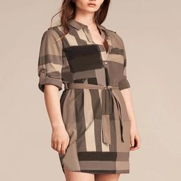 Dameshirt jurken mode slank klassiek patroon silm 23ss jurken dames kleding eenvoudige 5 kleuren