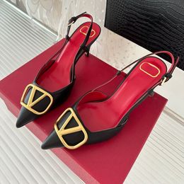 Zapatos de mujer clásicos de lujo tacones altos sandalias sexis 4 cm 6 cm 8 cm 10 cm moda de verano zapatos de tacón fino punta estrecha tamaño 35-44