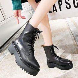 Chaussures pour femmes Designer talons hauts bottines chaussures réelles automne cuir hiver chaussure size35-40