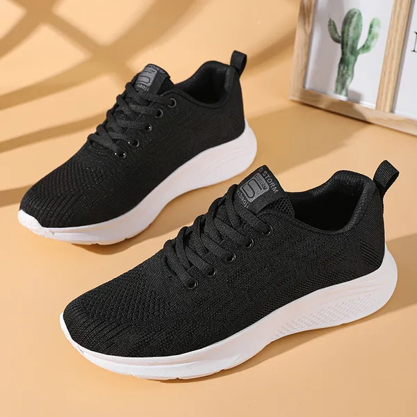 Zapatos de mujer para hombres casuales clásicos Black Black Gray Breathable cómodo Trainador deportivo Sneaker Color-9 Tamaño 18 Comtable