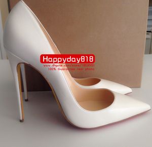 Chaussures femmes libres talons aiguilles blanc cuir mat bout pointu sexy pompes à talons hauts chaussures de soirée pompes de mariage 12cm 10cm 8cm