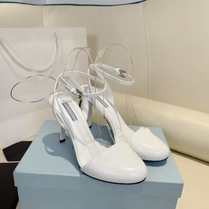 Femmes Chaussures En Cuir D'agneau Mocassins Sandale En Cuir Pompes Robe De Mode DWedding Party Qualité Bord Ouvert Sandales À Talons Hauts Avec Boîte NO409