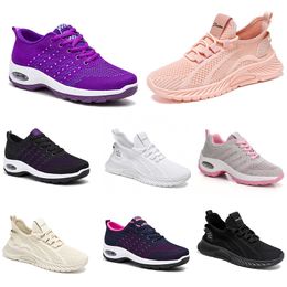 Chaussures pour femmes hommes randonnée courir de nouvelles chaussures plates softs sole mode violet blanc noir confortable sport couleur bloquer q73-1 gai 288 wo