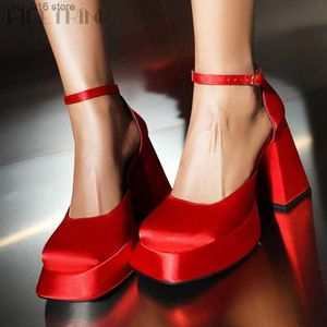 Plate-forme de chaussures de chaussures élégantes boucle rond rond talons hauts de design élégant de mode robe robe qualité chaussures pour femmes 9a68