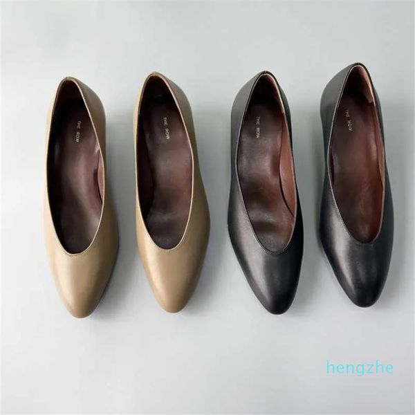 chaussures pour femmes bout rond bouche peu profonde chat chaussures à talons souples mode cuir polyvalent talons hauts