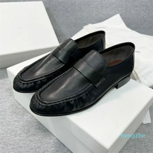 Dames schoenen de rij zacht loafers amandel tenen vintage echt leer comfortabel rijmodemerk schoenen 35-40