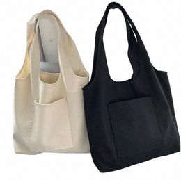Bolso de hombro para mujer, bolso de supermercado plegable ecológico reutilizable para mujer, estilo callejero, bolsas de lona de almacenamiento estético para estudiantes o2nX #