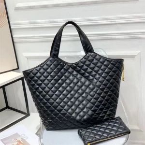 Bolso de compras para mujer Bolsos de diseñador grandes Bolsos de mano acolchados Bolsos de mano Bolsos de piel de cordero negros de moda Bolso de hombros