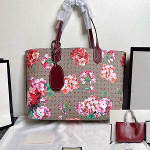 Femmes Shopping Bag Patchwork Couleur Voyage Sacs Fourre-Tout Double Face Sacs À Bandoulière Mode Fleurs Oiseaux Peau De Vachette Véritable Pochette En Cuir Grande Capacité Paquet