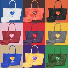 Bolsos de compras para mujer, bolso de hombro compuesto, bolso Real de un solo lado, hecho a mano, personalizado, personalizado, DA2