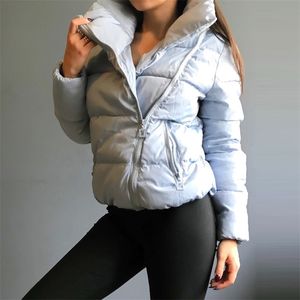 Vrouwen kort jas Parkas Mujer herfstjack jas mode winter solide warm casual opgevulde parka vrouwelijke jas dames uit het oog 201125