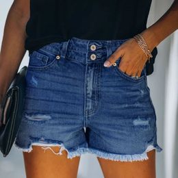 femmes jeans courts déchirés en détresse sexy taille haute denim pantalon court gland Scratches skinny slim pantalon de haute qualité livraison gratuite