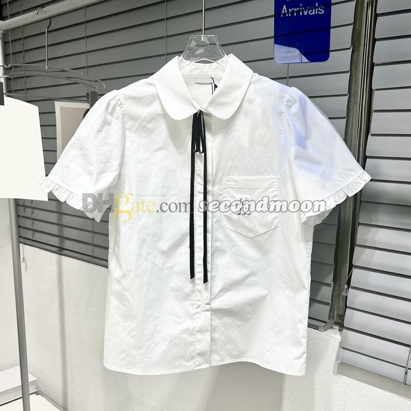 Femmes à manches courtes Blouse couche couche blanche Shirt Style décontracté T-shirt Designer Lettre Blouses