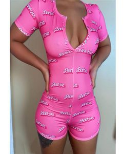 Mujeres de manga corta Moda Fashion Skinny Pajama Onesies Sexy Mompers Elegant Homewear Rechero cómodo Clubwear 86818793685