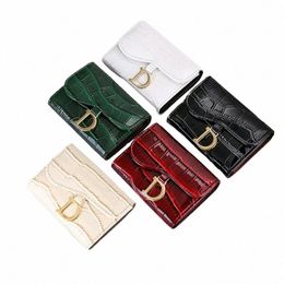 Femmes court portefeuille petit Fi marque de luxe en cuir sac à main dames carte sac pour femmes pochette femme sac à main Mey Clip portefeuille n7TV #