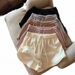 Dames Shorts Zomer Hoge elastische veters Trekkoord Wijde pijpen Zweet Korte shorts voor dames Dameskleding Damesshorts U1Nr#