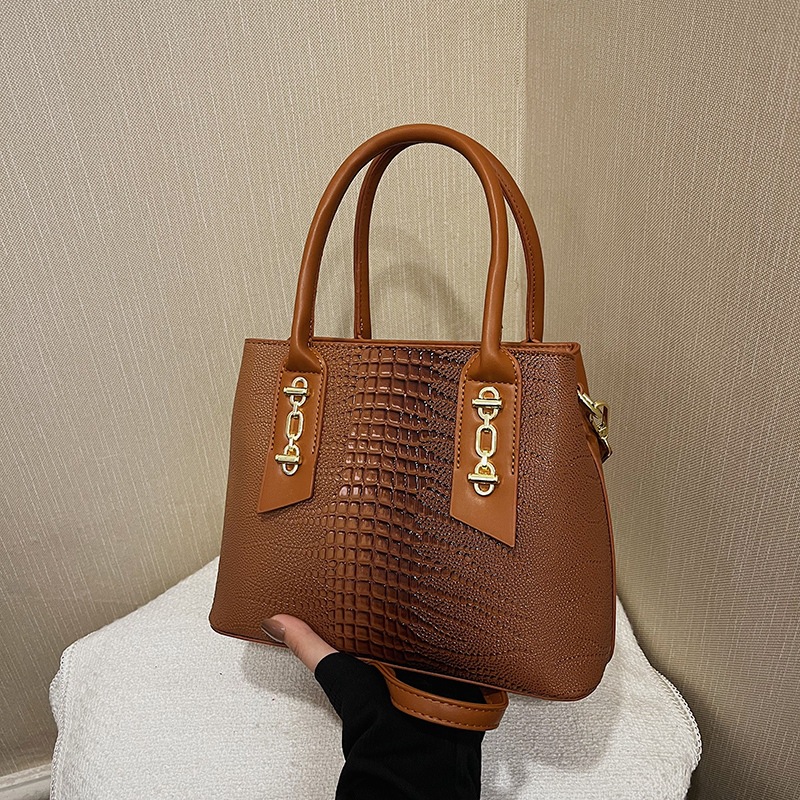 Women shoulder bag 7 colors this year's popular soft leather fashion handbag multi layered crocodile handbag elegant retro embossed messenger bag 6786#