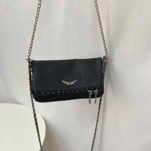 Femme Sac Sac de concepteur perlé et décoration d'aile sac mobile sac à bandoulière Mini sacs sacs à bandoulière noir portefeuille