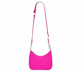 sac d'épaule pour femmes sacs de sous-bras de couleur massif de lamelle de loisirs dames crescent sacles de boulettes décontractées sac crossbody h7tj # #