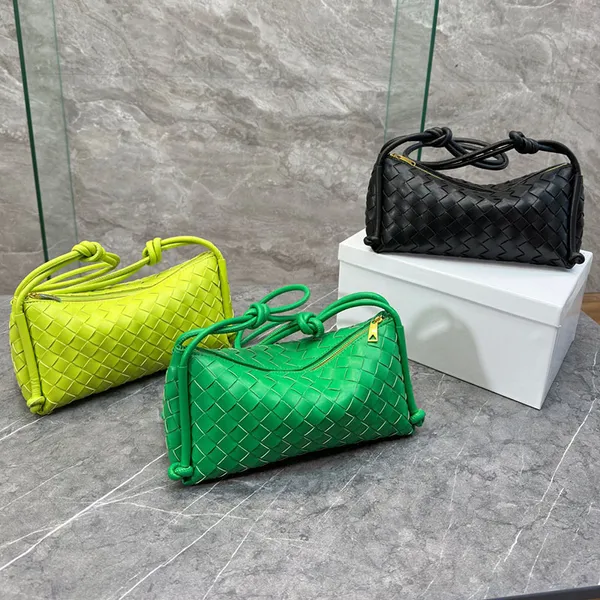 Femmes Sac À Bandoulière Tissé Designer Sac À Main Noeud À Tricoter Vert B Sacs À Bandoulière Hommes Sacs À Main Noir Totes Sous L'épaule Hobo Pouch 254