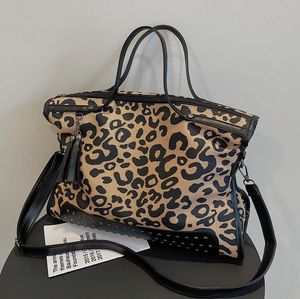 Sacs à bandouliers pour femmes 2 couleurs sac à main à imprimé léopard