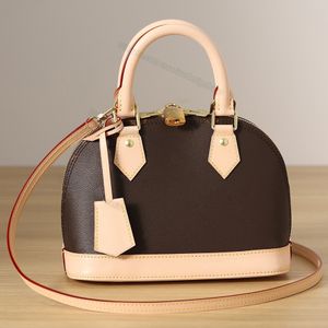 Sacs à bandoulière pour femmes ALMA BB Shell Bag Sacs à main de luxe en cuir Sac à bandoulière avec serrure 23,5 cm avec boîte L026