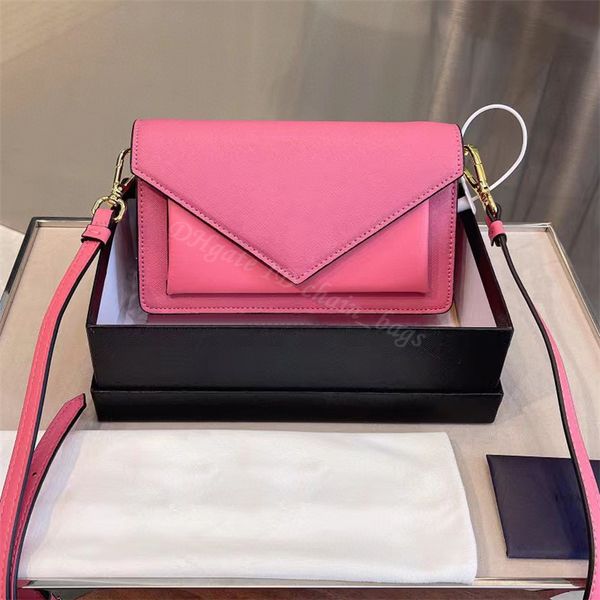 Bolso bandolera de hombro para mujer Cartero Bolso Monedero Carteras Totalizadores Sobre Cerradura Triángulo Interior Ranura Bolsillo Letras Versátiles Diseñadores de lujo Bolsos Bolsos