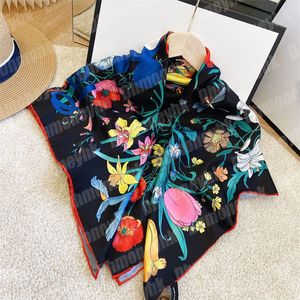 femmes soie châle d'été écharpe designer luxe wraps Pashmina fleur imprimé soies foulards classique g bandeau dames cheveux wrap