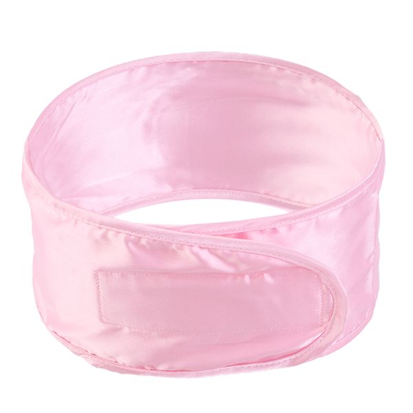 Femmes Silky Satin réglable Spa Facial Back Bath Makeup Makeup Hair Band Bands pour le visage Lavage Accessoires de cheveux en serviette douce