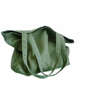 Sacs à main simples pour femmes Sacs d'épicerie réutilisables de grande capacité Sac à bandoulière portable Sac en toile Cott Shopper Fourre-tout Sac de plage 89Pb #