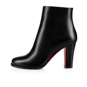 Bottes courtes à fermeture éclair Side Side Fimpe avec talon rouge 85 mm d'épaisseur pour un look mince et délicat