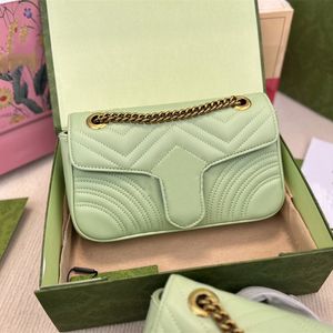 Vrouwen enkele schoudertassen Ontwerpers Luxurys Classic Flip Velvet Marmont gewatteerde schouderhandtas gouden ketting Crossbody handtassen echte lederen boodschappertas