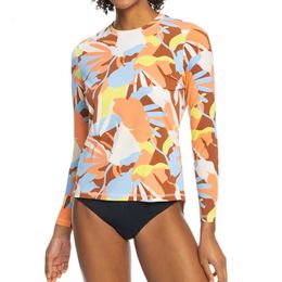 Tops de piel para mujer, ropa para Surf, protección UV, protección para nadar, Surf, buceo, traje de baño, camiseta de manga larga ajustada, traje flotante RashGuard 240123