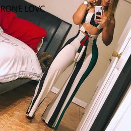 Femmes Skinny Striped Colorblock Lace Up Cutout Bandeau Jumps Cuit Summer Sexy Sexe Raiper Jumps Cuit 240417