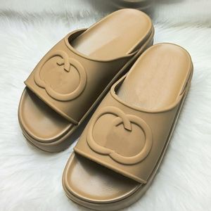 Dames Slide Sandalen In elkaar grijpende G Slippers Designer Summer Platform Rubber Lady Mule Shoes