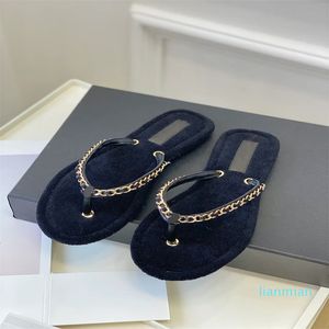 Dames Slippers Thongs Platte slippers Pantoffels Kasjmierwol Lamsleer Thuis Casual sandalen Zomer Designer Luxe Mode Dames Strand buiten Sandaal