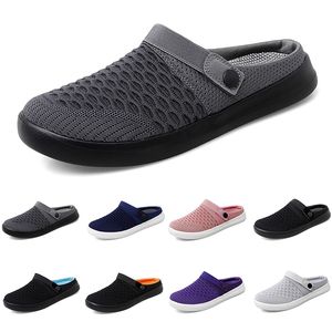 Femmes Slip-On Mesh Cushion Summer Walking Chaussures Black Rose Purple Gai Platform Plateppers Courne Sneaker féminin 303