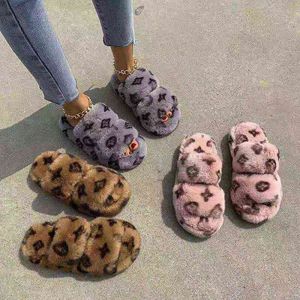 Femmes Pantoufles 2022 Hiver Intérieur Maison Fourrure Pantoufles Maison Pleine Fourrure Doux Moelleux En Peluche Appartements Talon Antidérapant Chaussures De Luxe Designer Casual Ladi