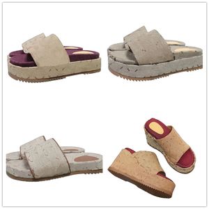 Designer Femmes Slippétes Sandales Rubber Sold Smed Tissure Slippépers Summer Fashion Smappers For Woman with Box