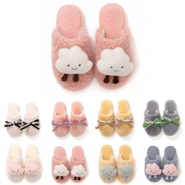 Vrouwen slippers winterbont groothandel voor roze bruine zwarte grijze sneeuwglaasjes indoor huis buitenmeisjes dames harige slipper flats zachte schoenen 7 80 ry